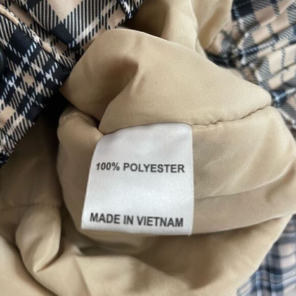 New!Labijou| Jacket| Puffer| Plaid print| Medium| Elastic waistband - Picture 8 of 16